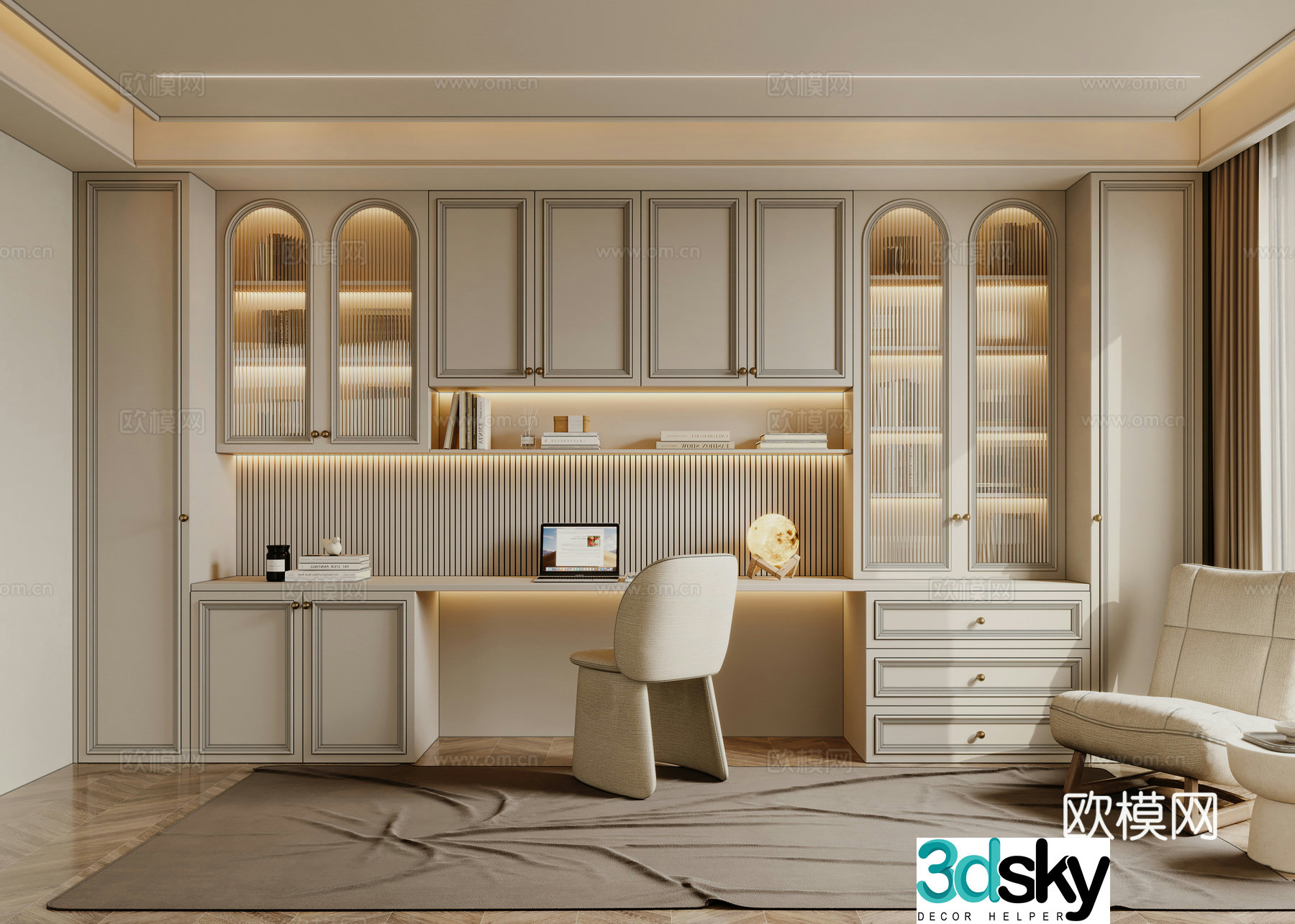 French study 3D model