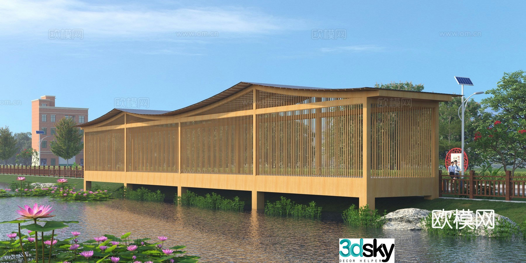 Dragon Boat Shed Engineering Perspective 3D Model