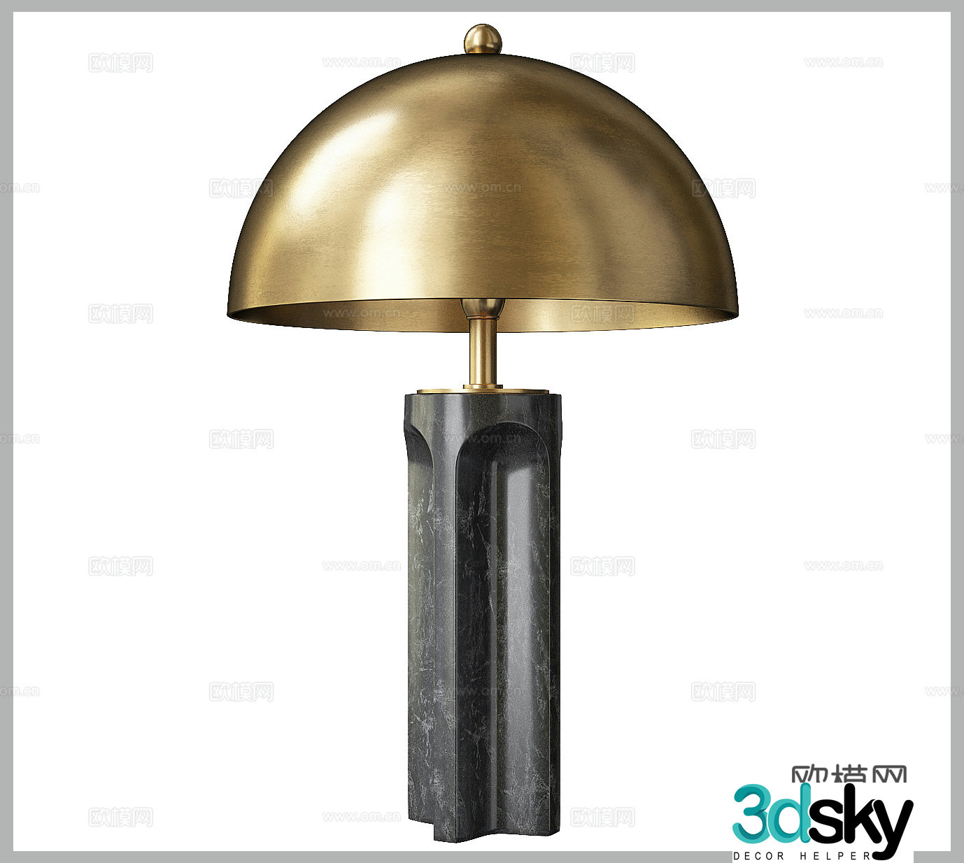 Light luxury desk lamp Decorative desk lamp Metal desk lamp Stone desk lamp Simple desk lamp Art desk lamp 3D model