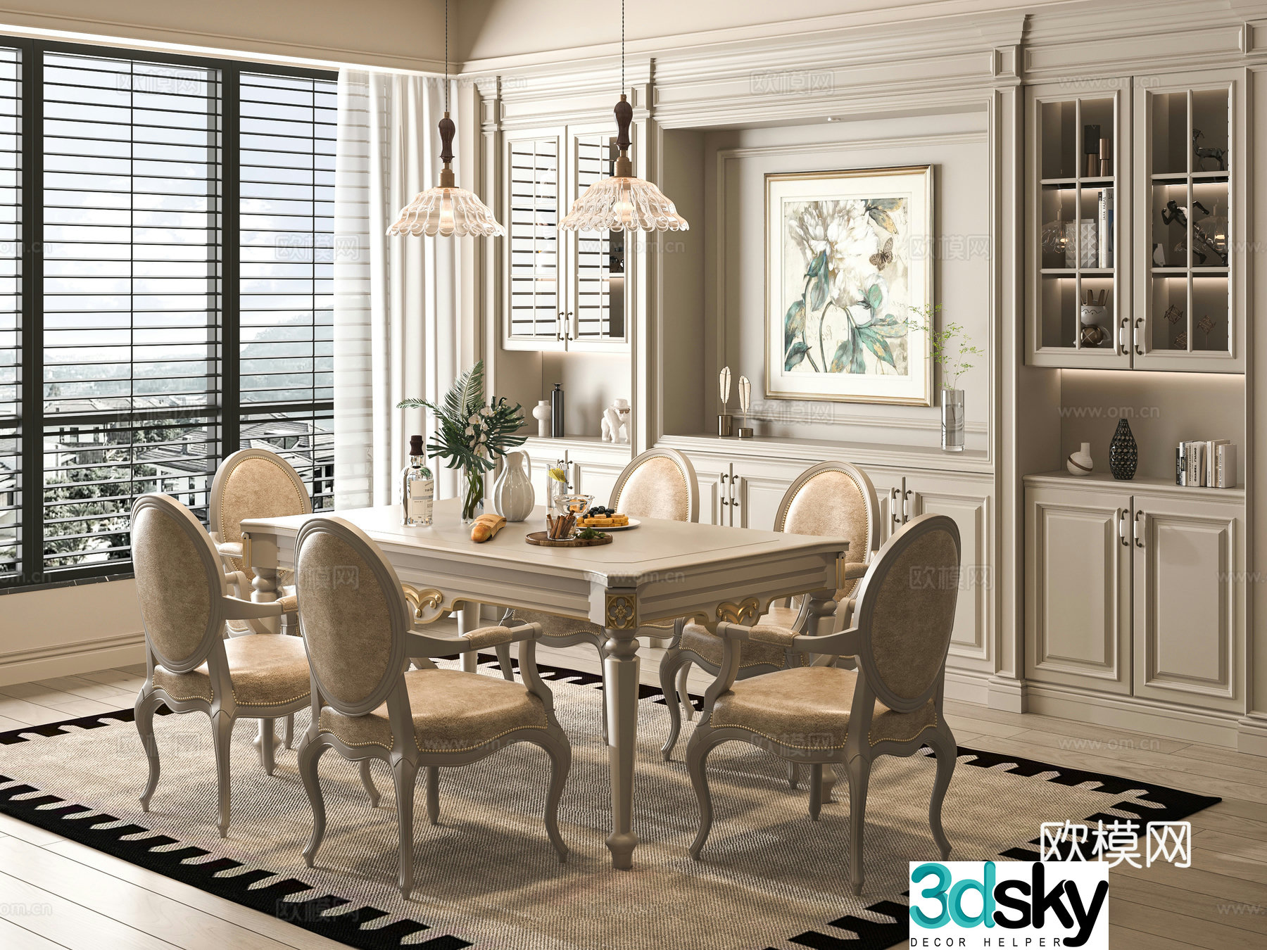 European restaurant 3d model