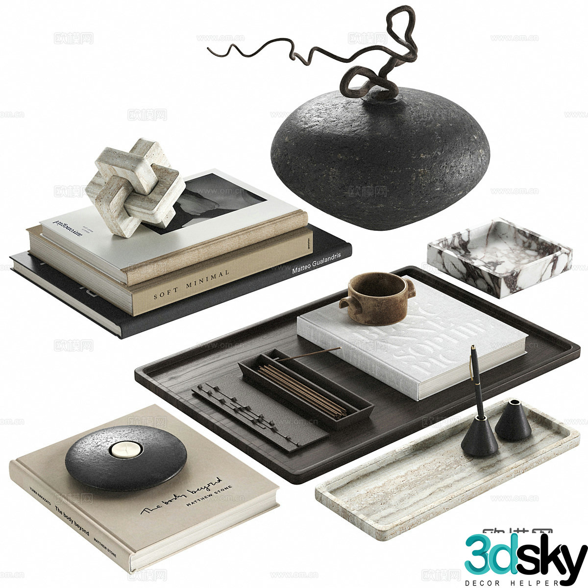 Ornament combination Decorative ornament Decorative ornament Dinner table ornament Side cabinet ornament Electric 3D model