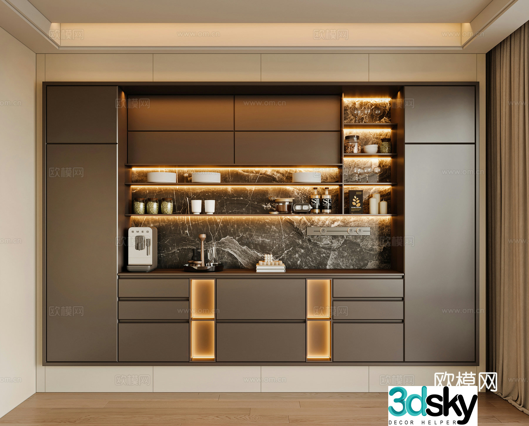 Modern sideboard 3D model