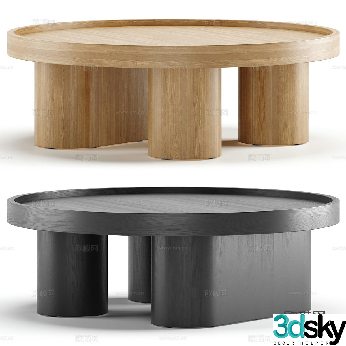 Modern Italian McNamara Coffee Table 3D Model
