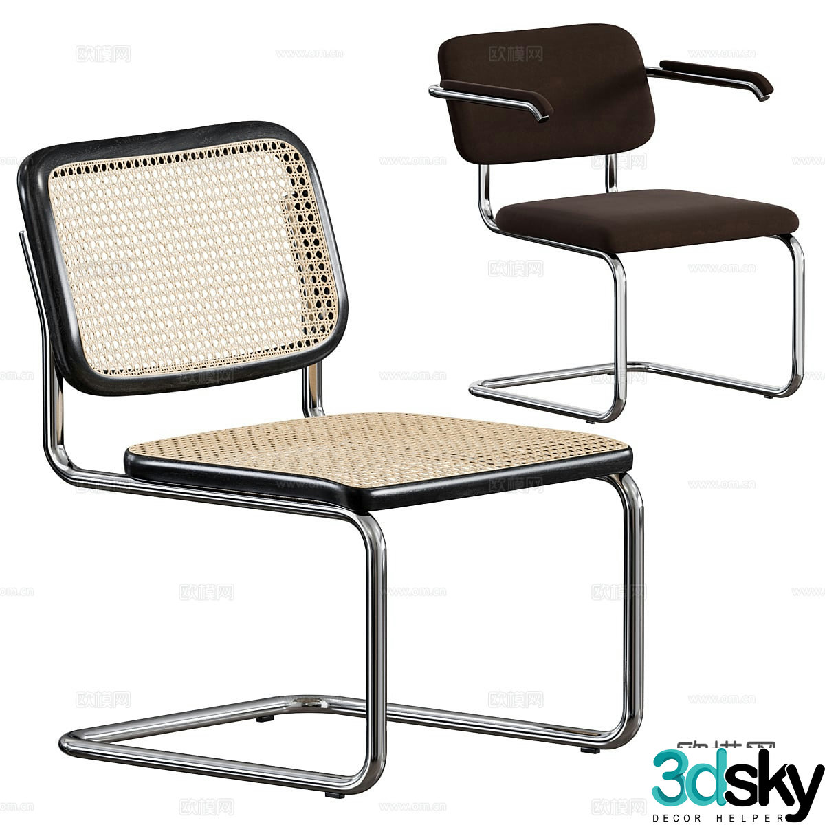 Modern Knoll Cesca Chair 3d Model