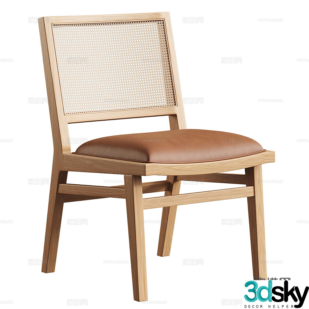 Wasabi style leisure chair Wasabi style leisure chair B&B single chair B&B leisure chair Rattan single chair Rattan single chair Rattan 3d model