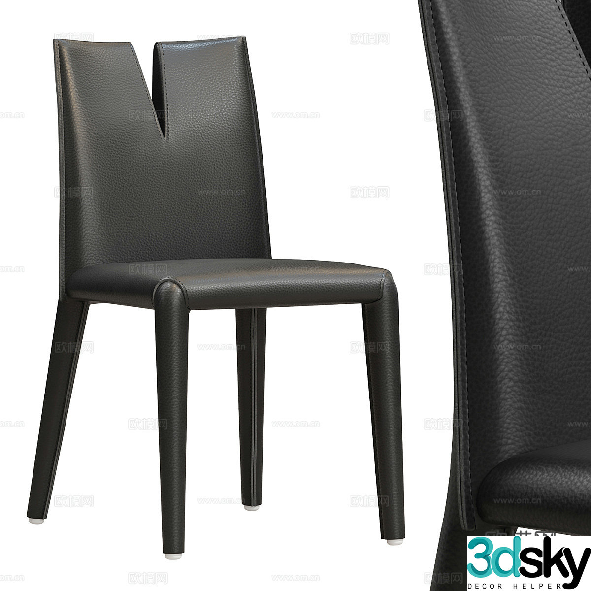 Modern Italian CUTTER chair 3d model