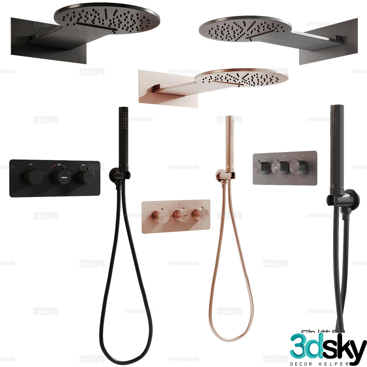 Modern shower shower 3d model