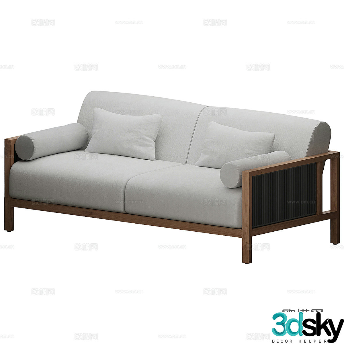 Nordic simple double sofa double sofa simple sofa living room sofa 3D model