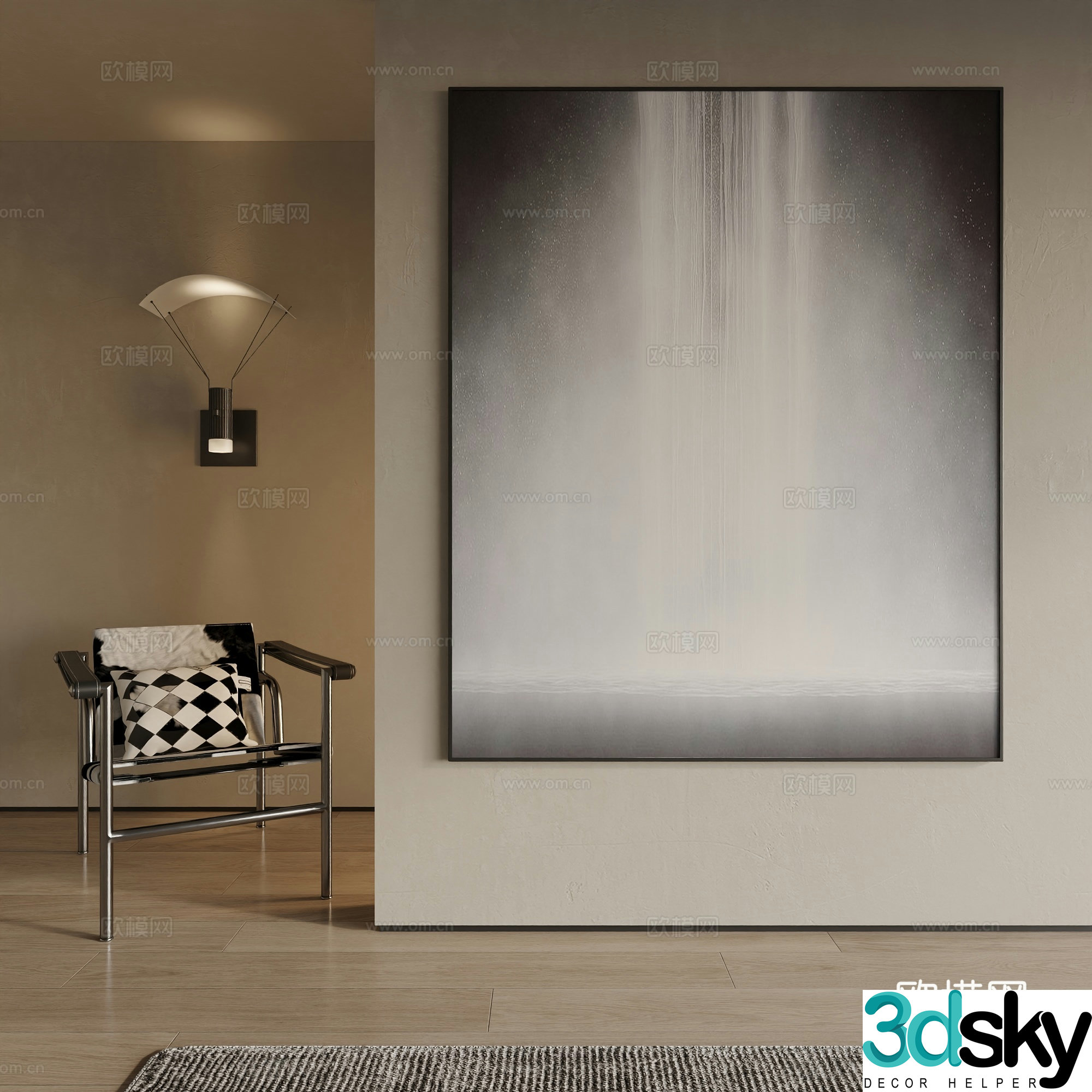 Modern decorative painting 3d model