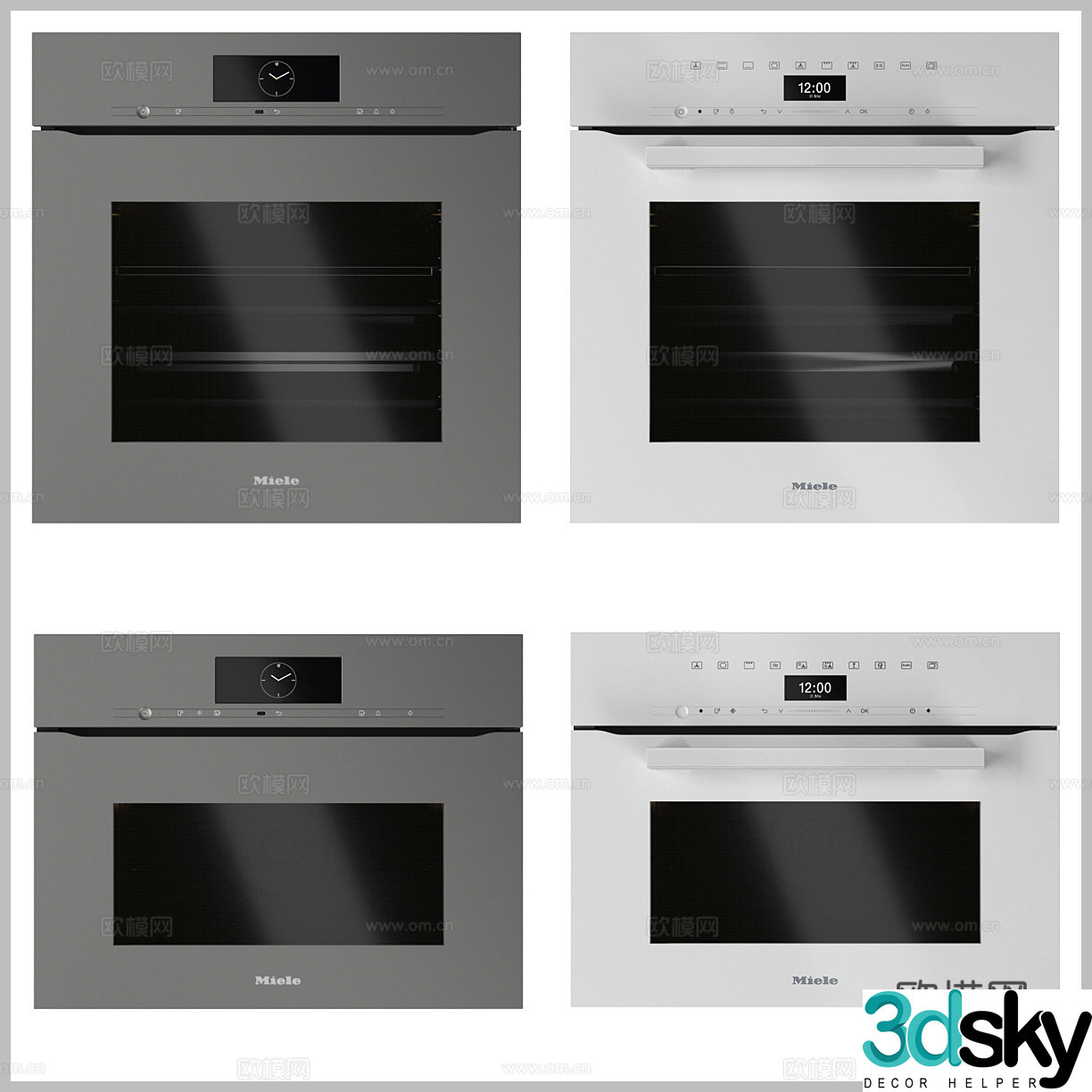 Home appliance combination oven microwave oven direct drinker water dispenser dishwasher disinfection cabinet 3D model