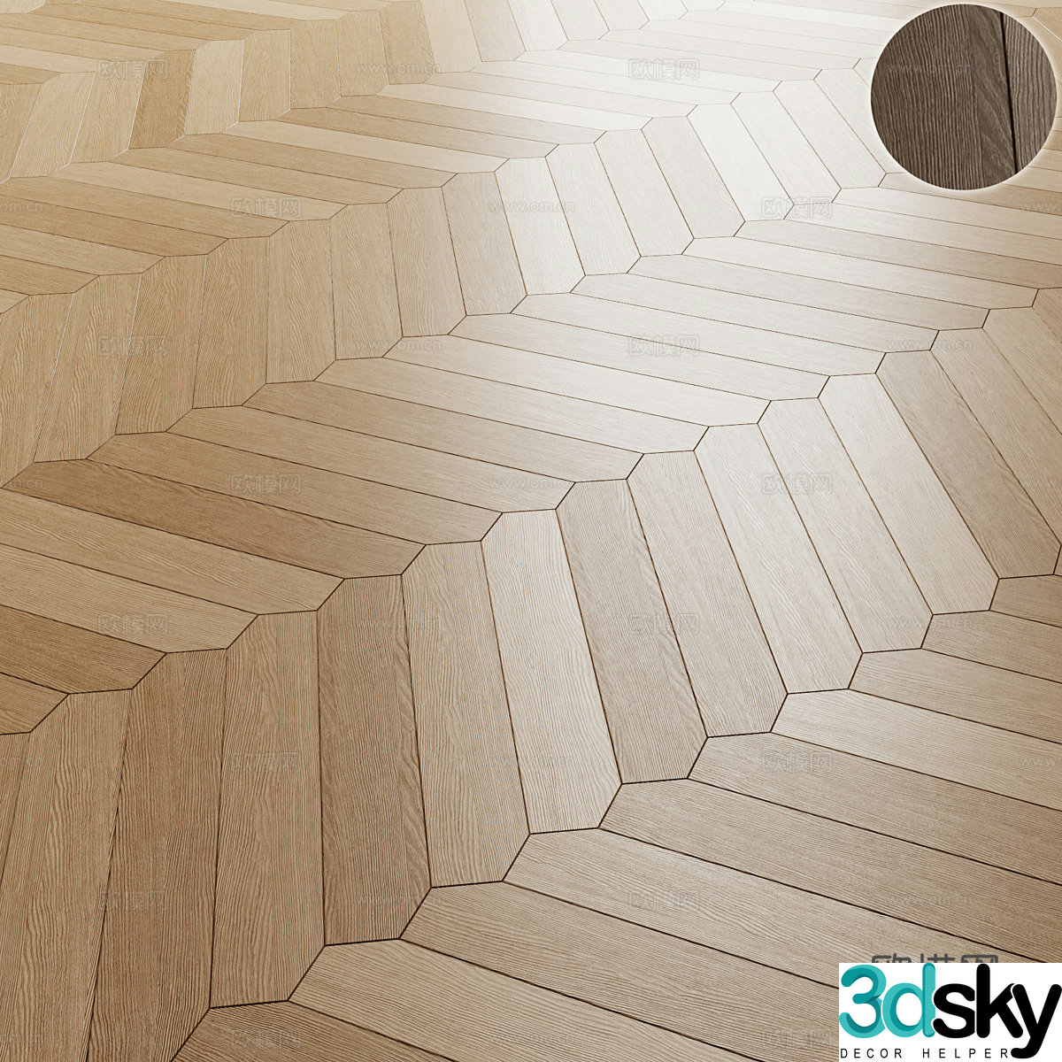 Log wood flooring fish bones wooden flooring matte wood flooring artistic wood flooring modeling wooden flooring 3D model