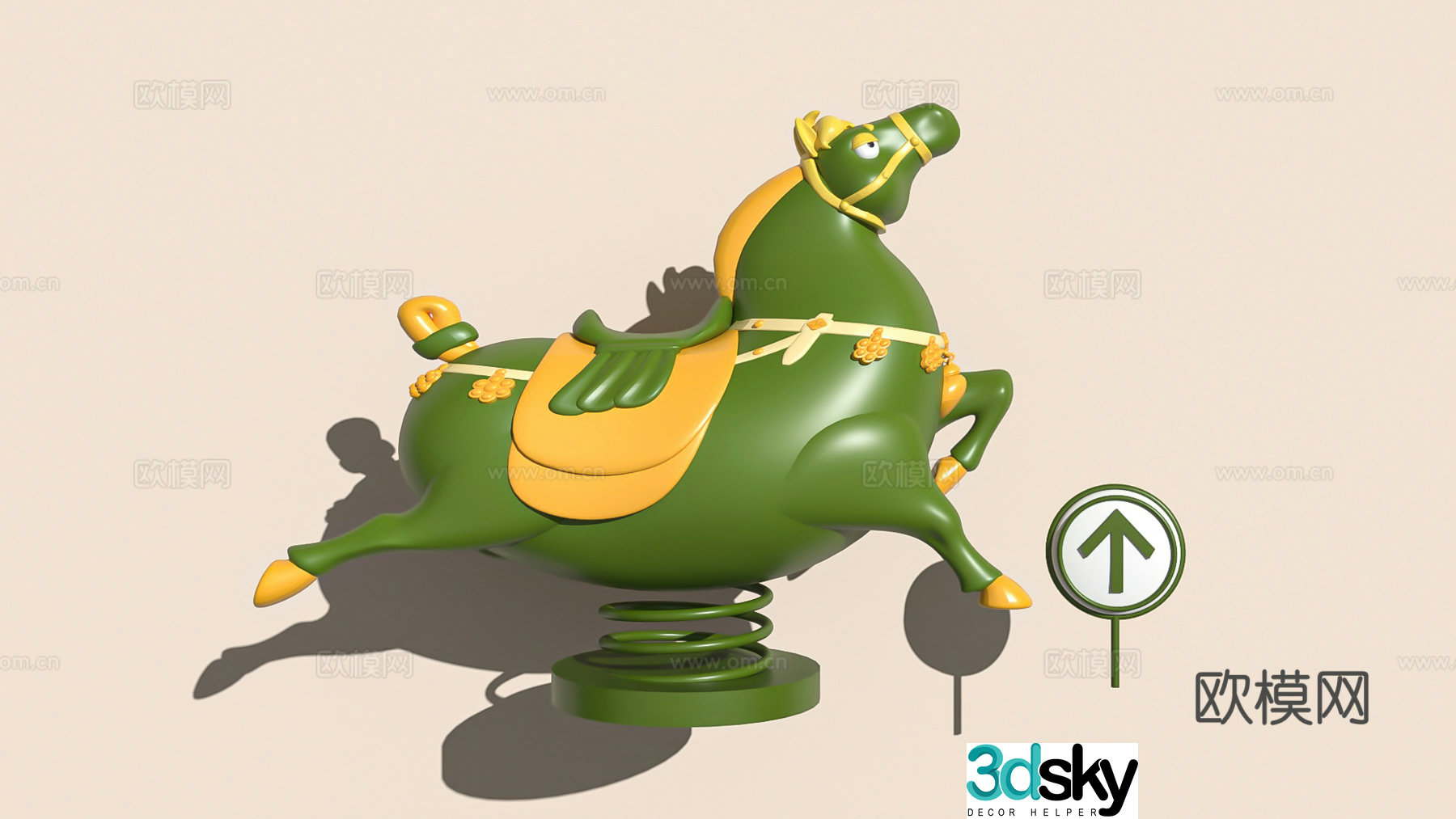 Cartoon horse ip figure blind box doll base 3d model