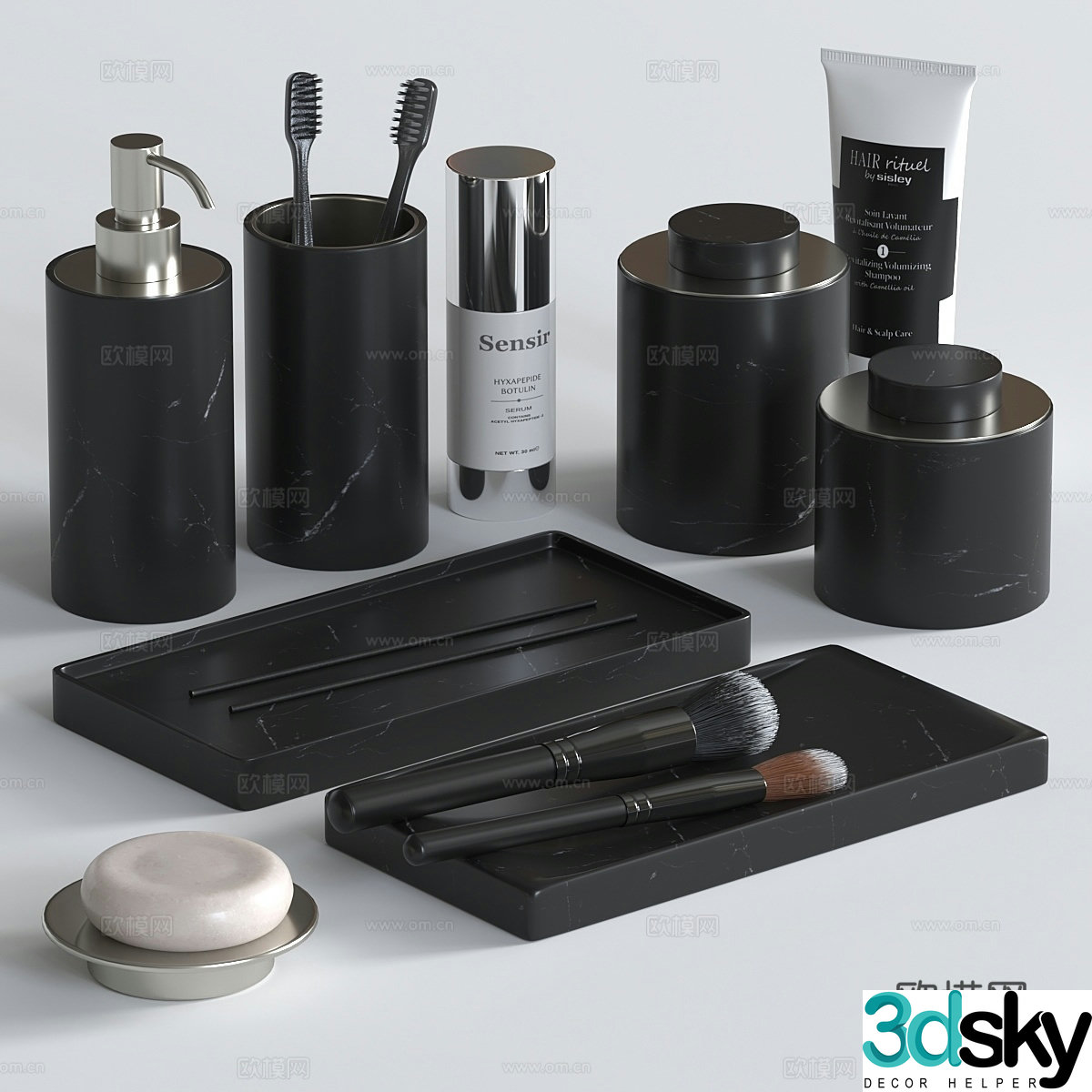 Modern toiletries 3D model