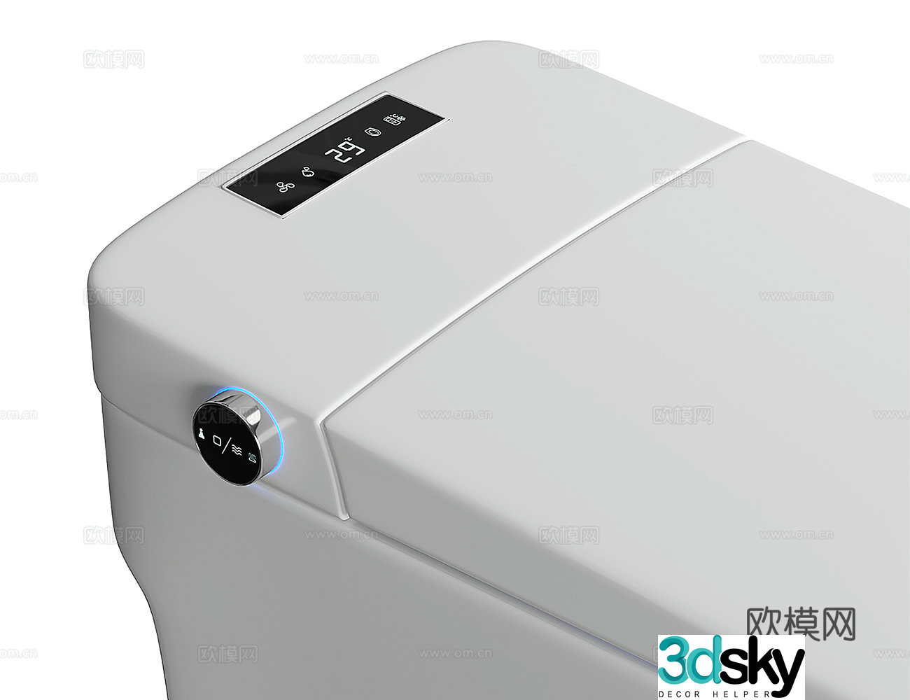 Smart toilet electric toilet toilet 3D model