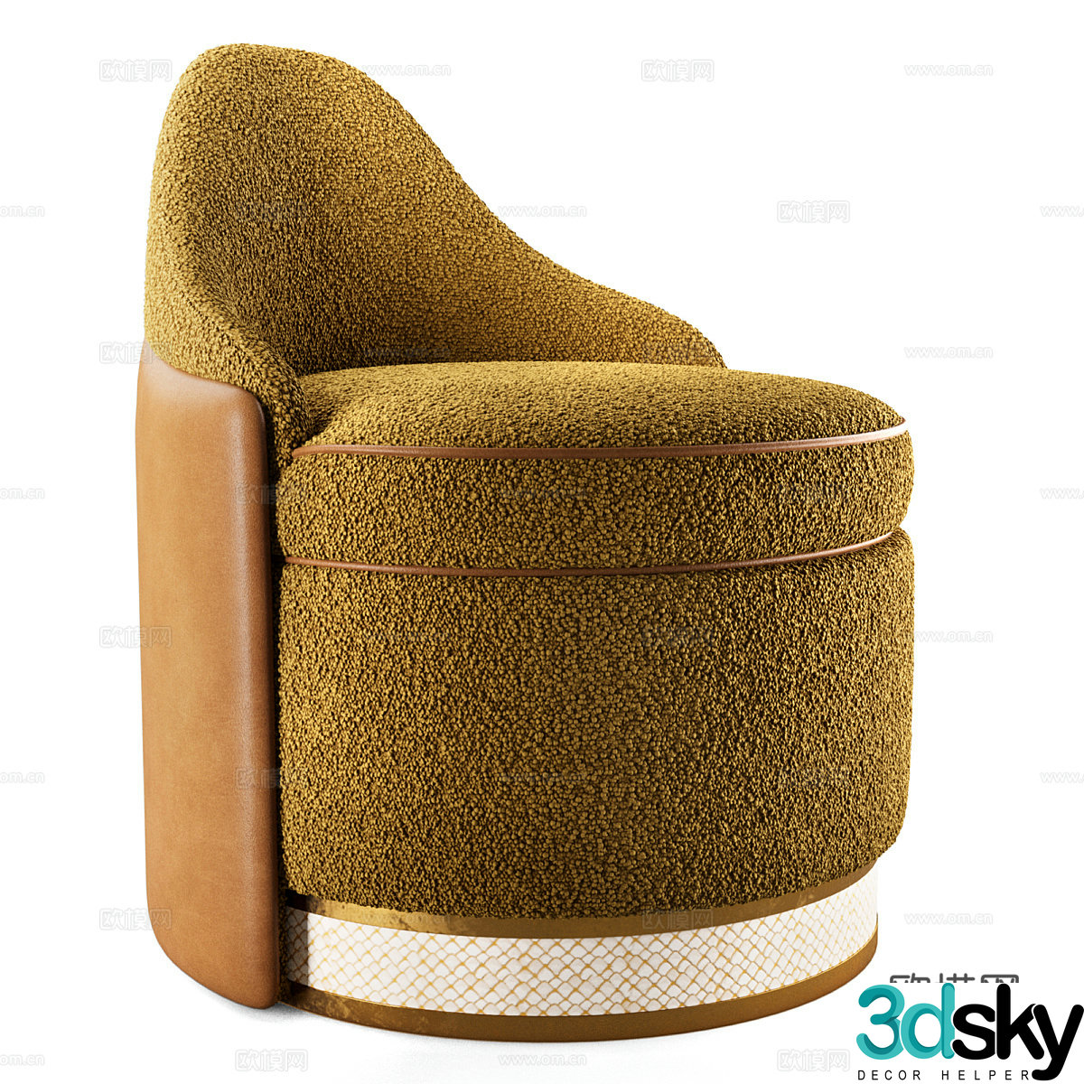 New Chinese style Monsigny leisure chair 3d model