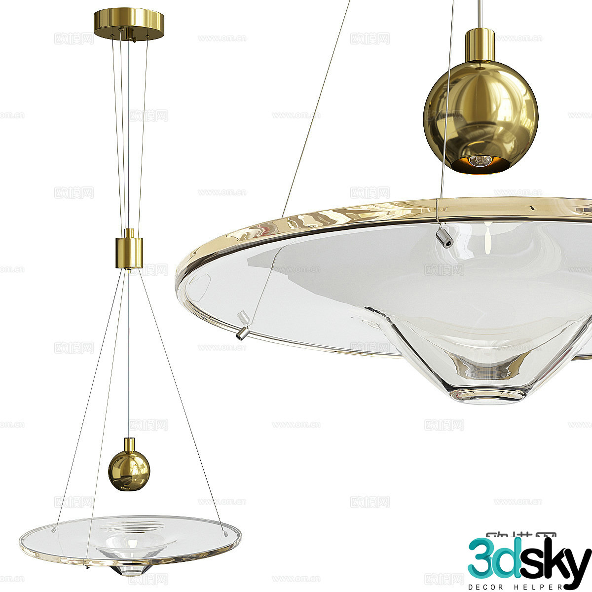 Light luxury chandeliers glass chandeliers art chandeliers bedside chandeliers restaurant chandeliers bar chandeliers 3D model