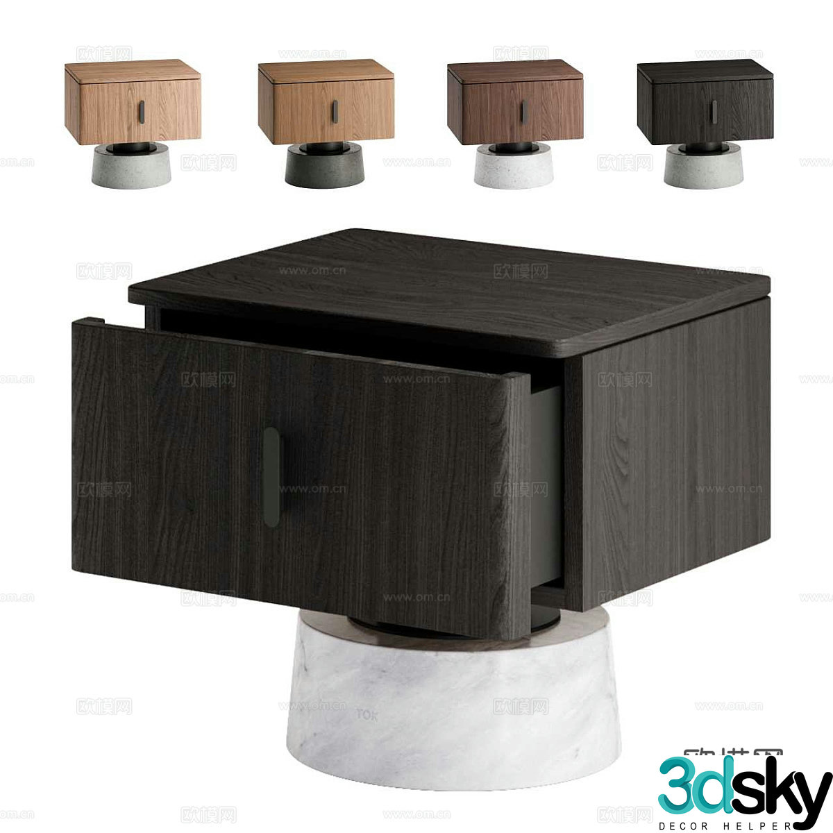 Nordic simple bedside table bedside table simple bedside table low cabinet decorative cabinet 3d model