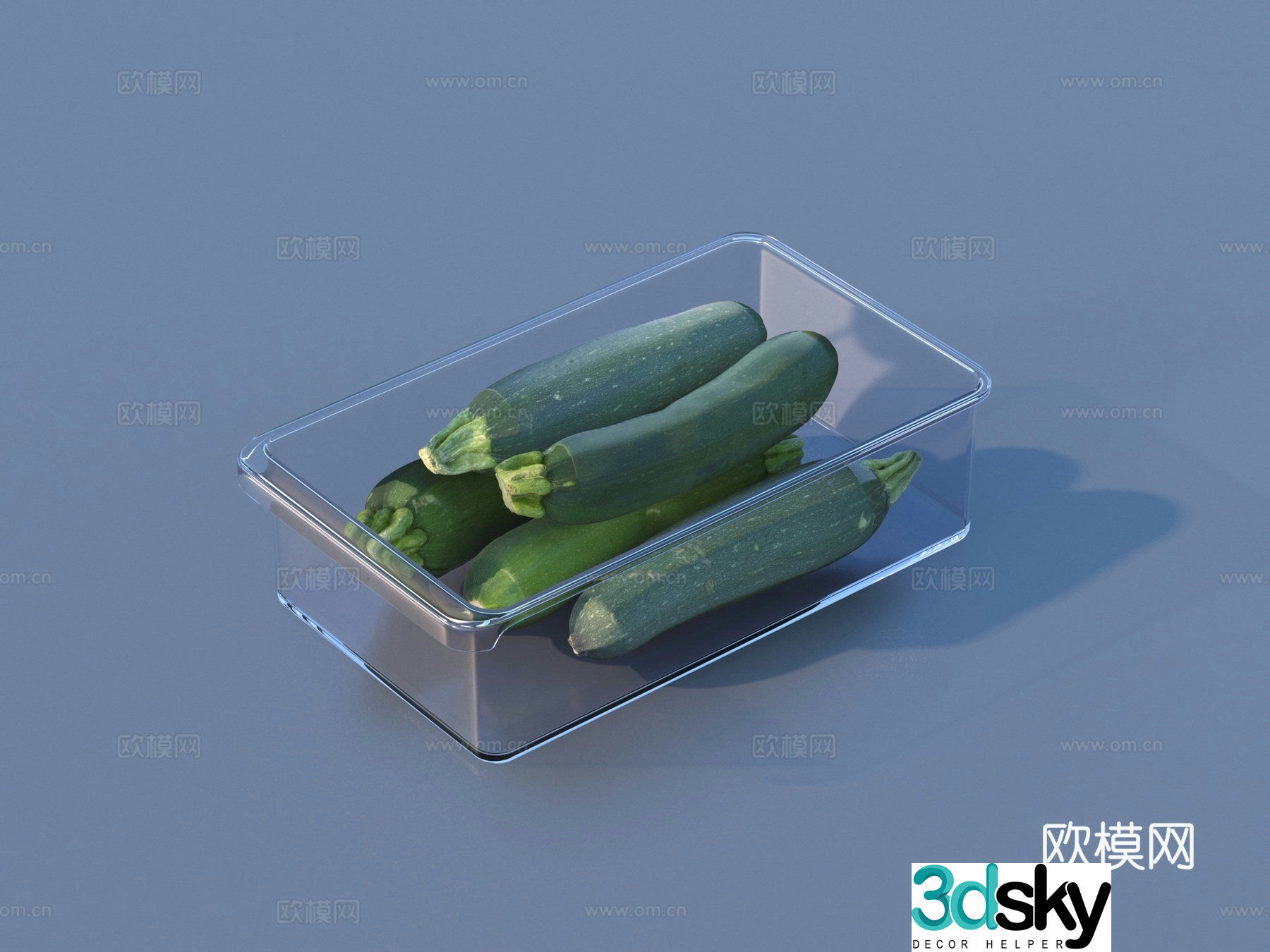 Cucumber lunch box lunch box lunch box lunch box lunch box box 3d model