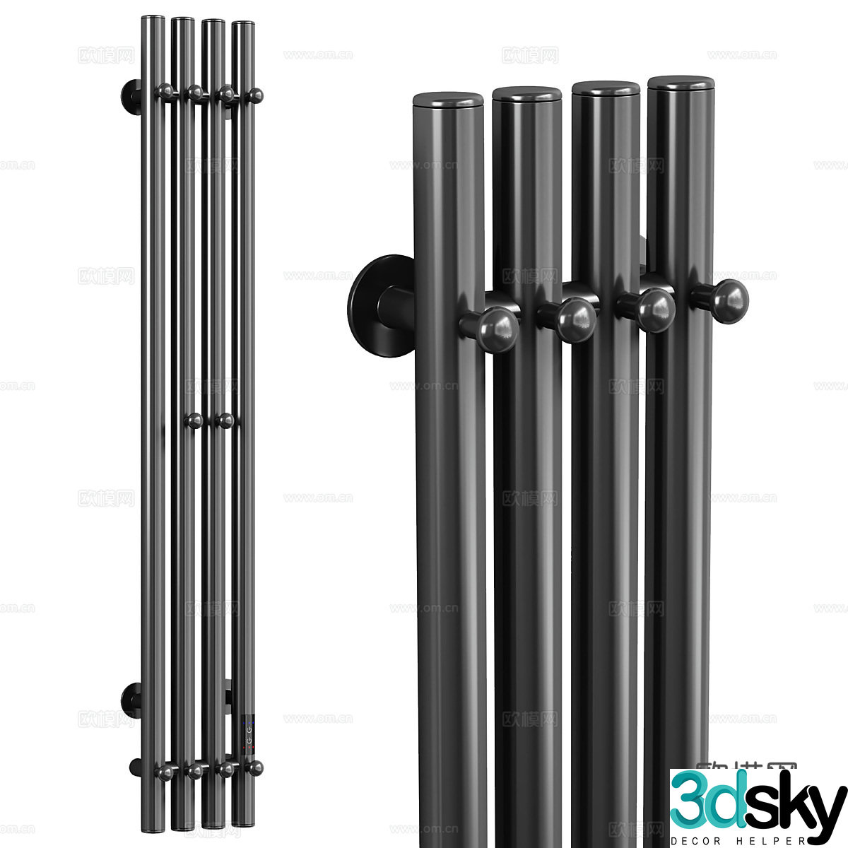 Modern electric towel rack 3d model