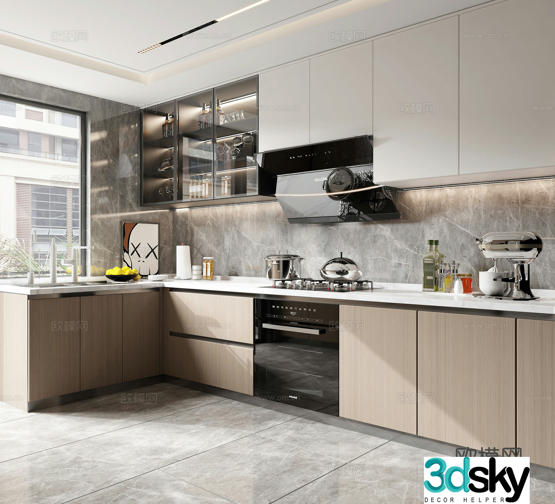 Modern kitchen 3d model