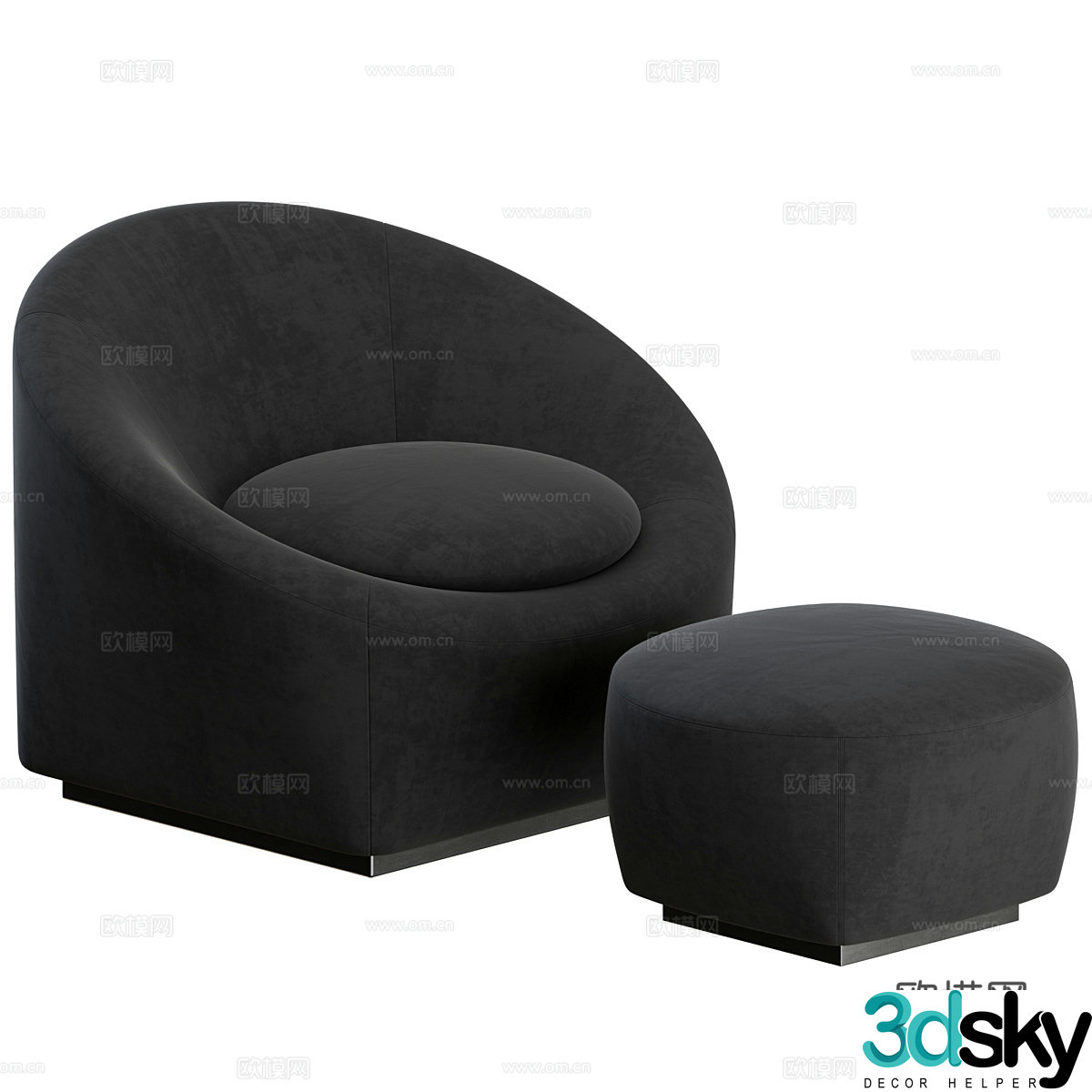 Modern Minotti casual sofa 3d model