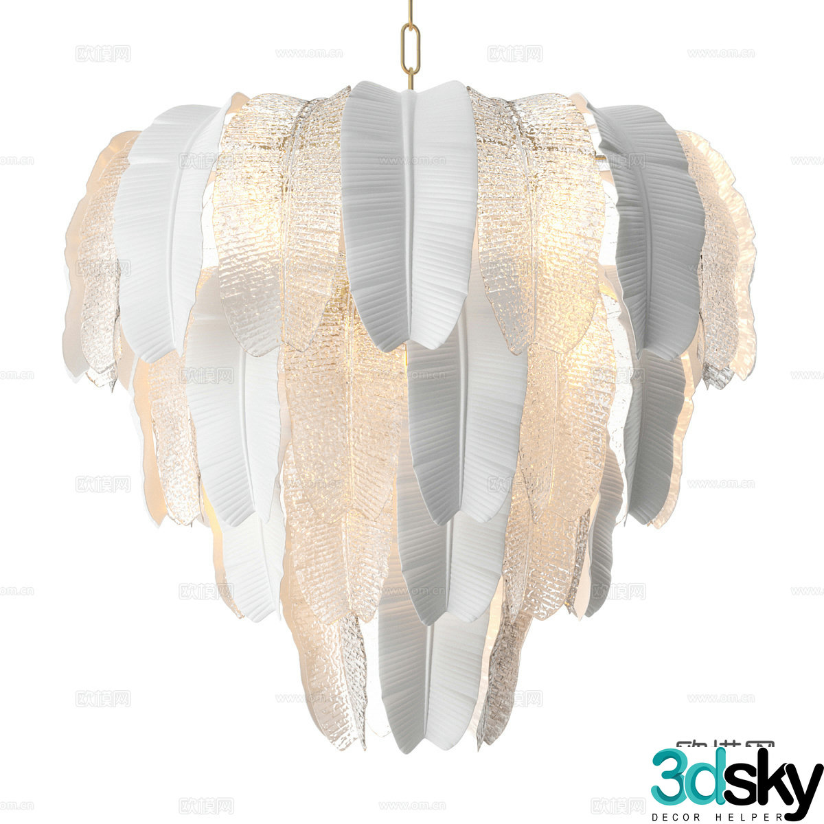 Eichholtz Saint Lucia S Feather Decorative Chandelier 3d Model