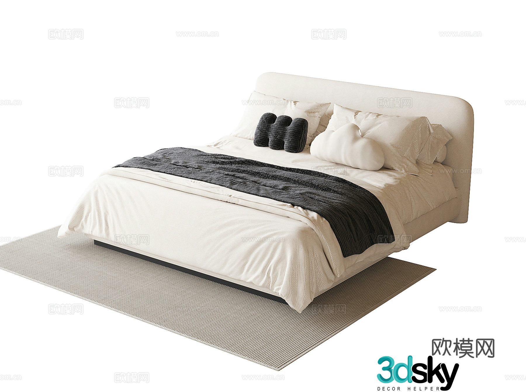 Modern children’s bed 3d model