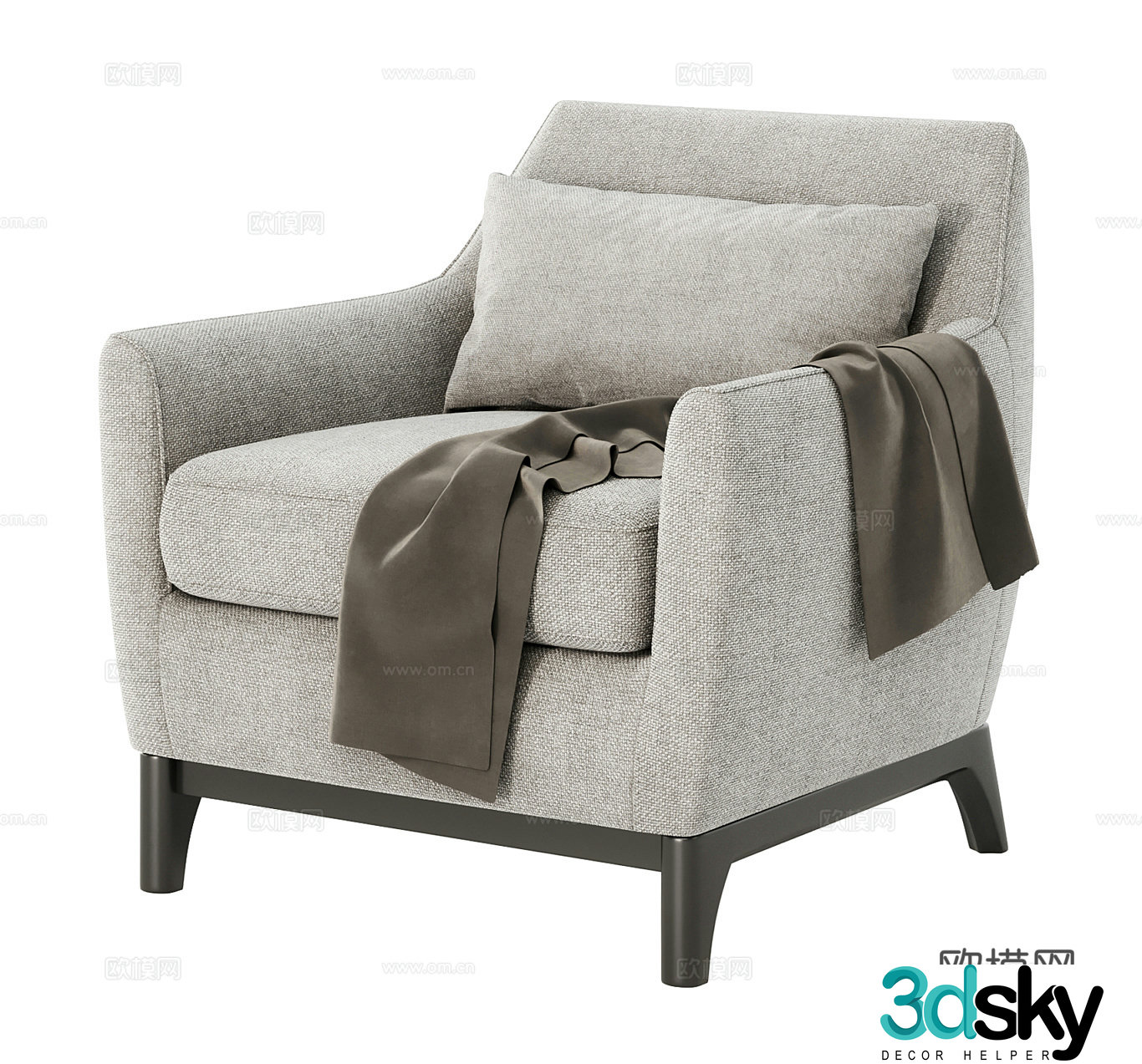 Fabric single sofa sofa chair Fabric single chair Fabric casual chair Fabric backrest chair Fabric 3D model