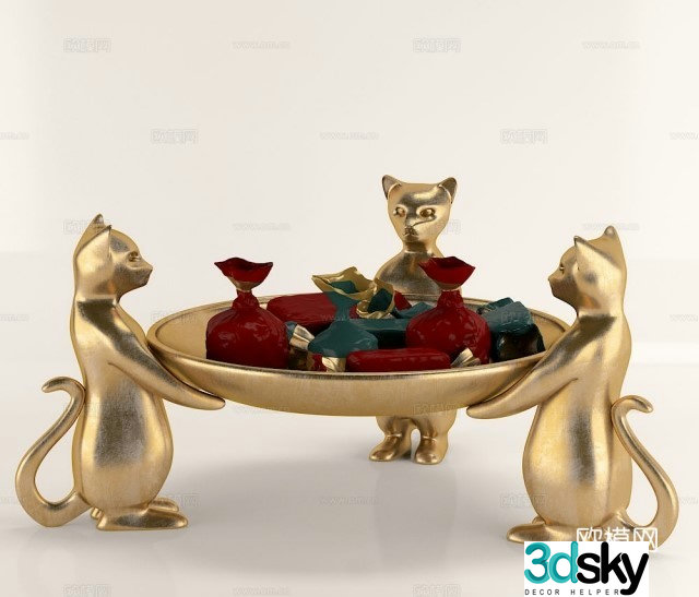 European table cabinet 3D model