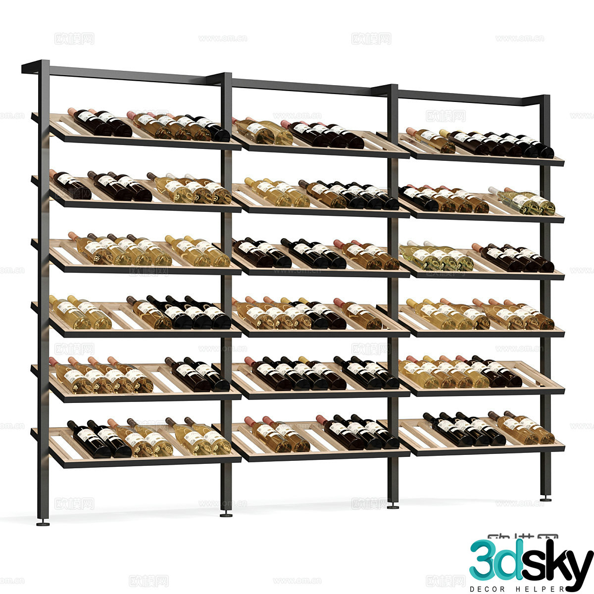 Wine rack Red wine display rack 3D model