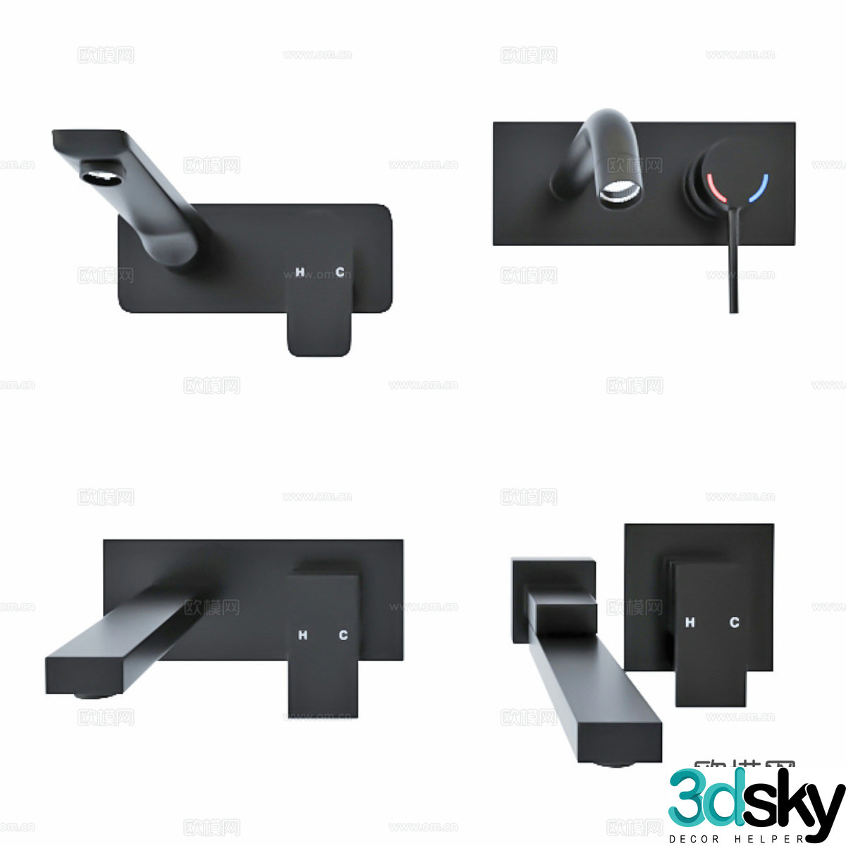 Simple faucet Faucet combination Bathroom faucet Kitchen faucet Bathroom faucet 3D model
