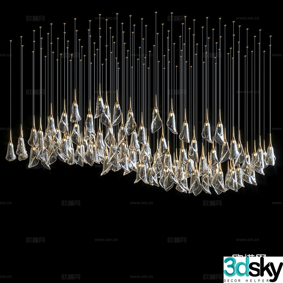 Hotel chandeliers crystal chandeliers glass chandeliers lobby chandeliers hall chandeliers sales office chandeliers 3D model