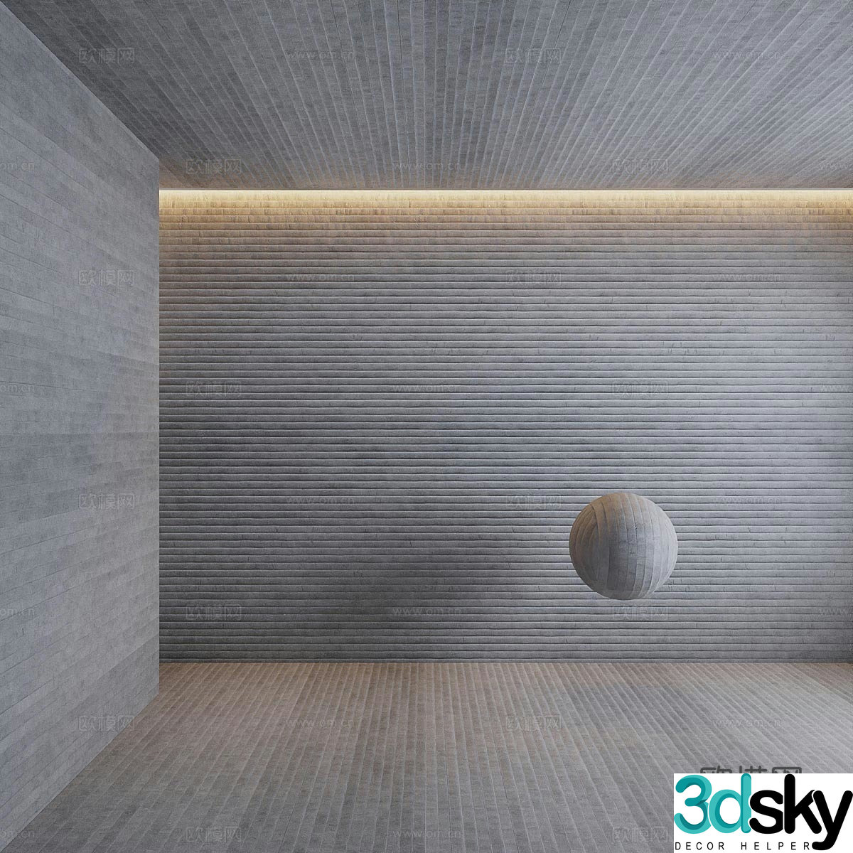 Stone wall panel Stone grille board Wavy board Great Wall panel Stone background wall Landscape stone wall 3D model