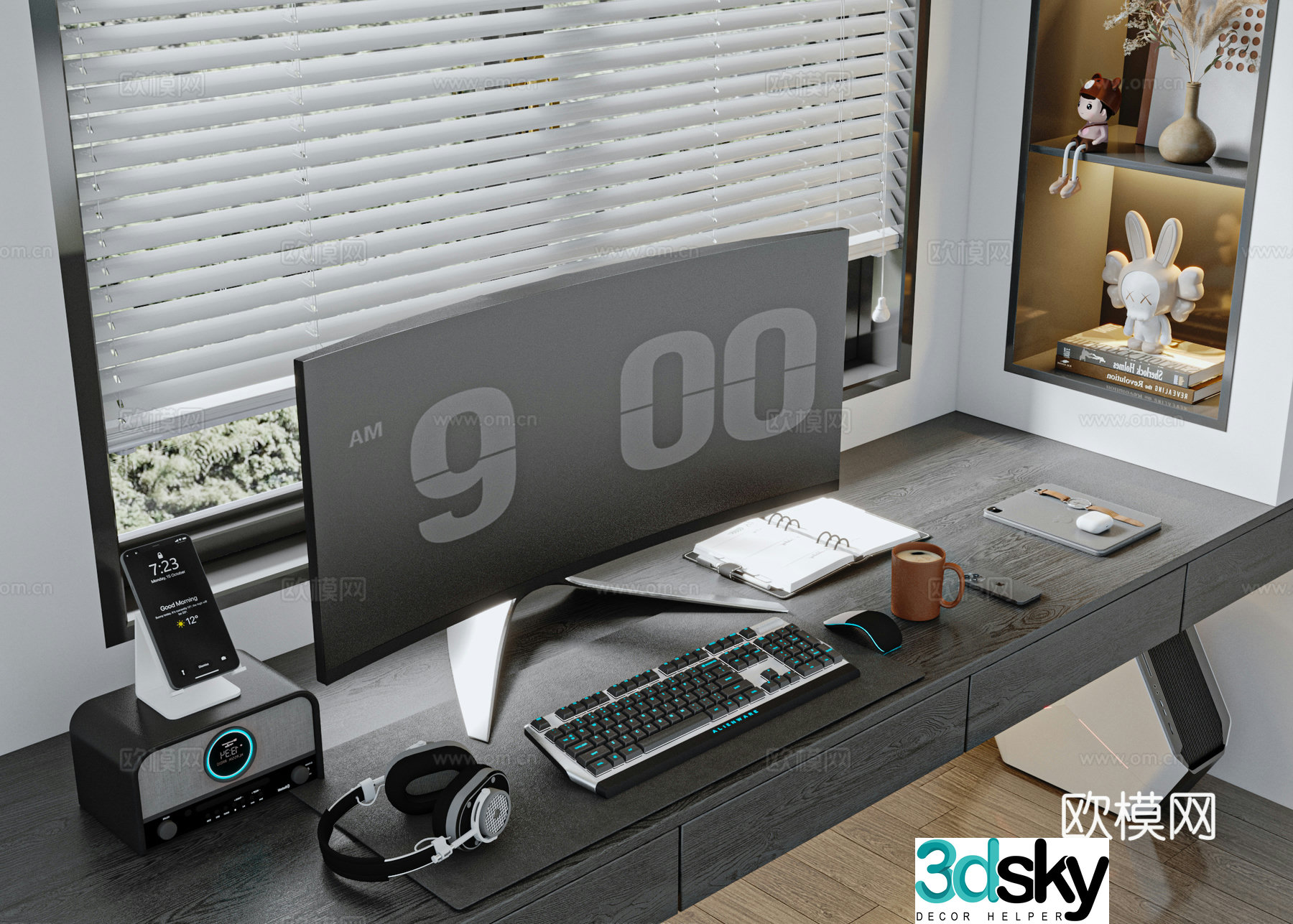 3D desktop computer model