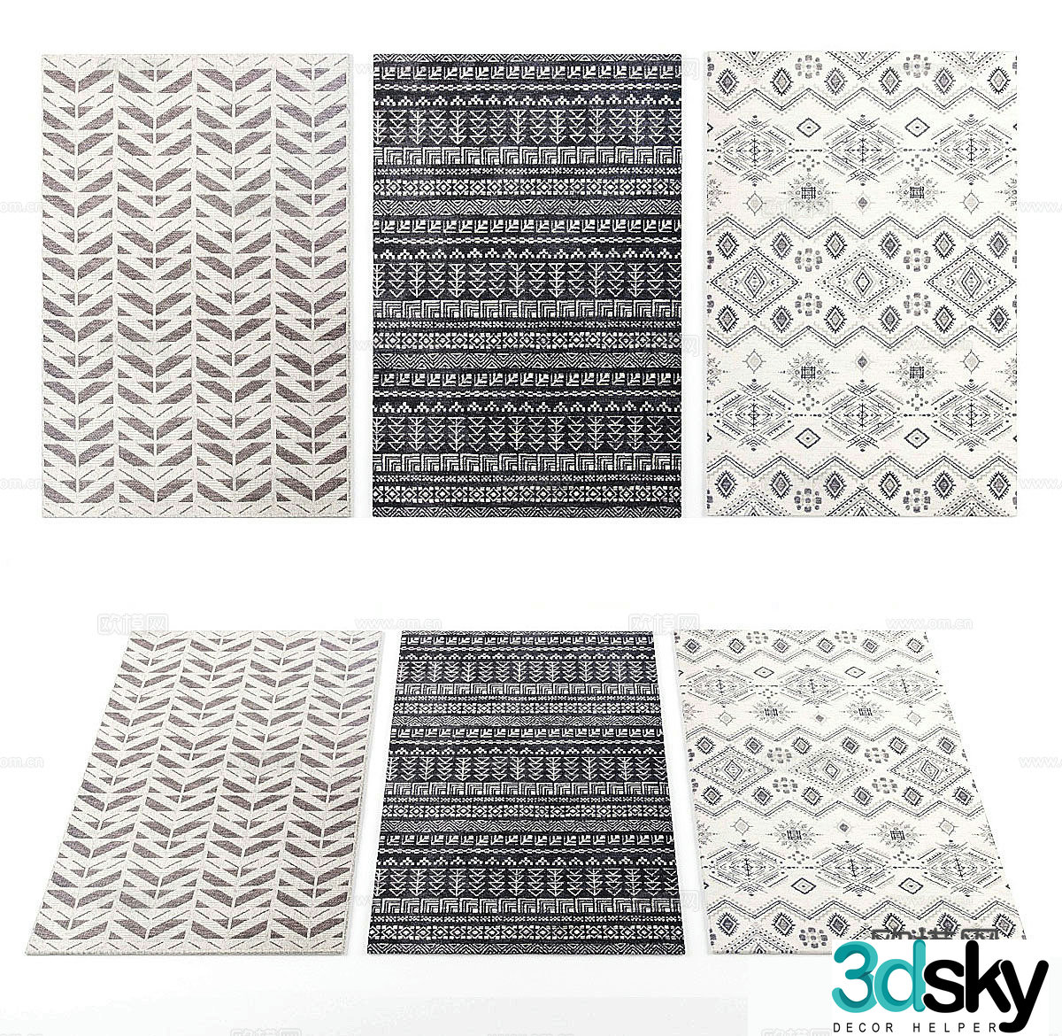 Carpet combination Square carpet Living room carpet Office carpet Leisure carpet Fabric carpet 3d model