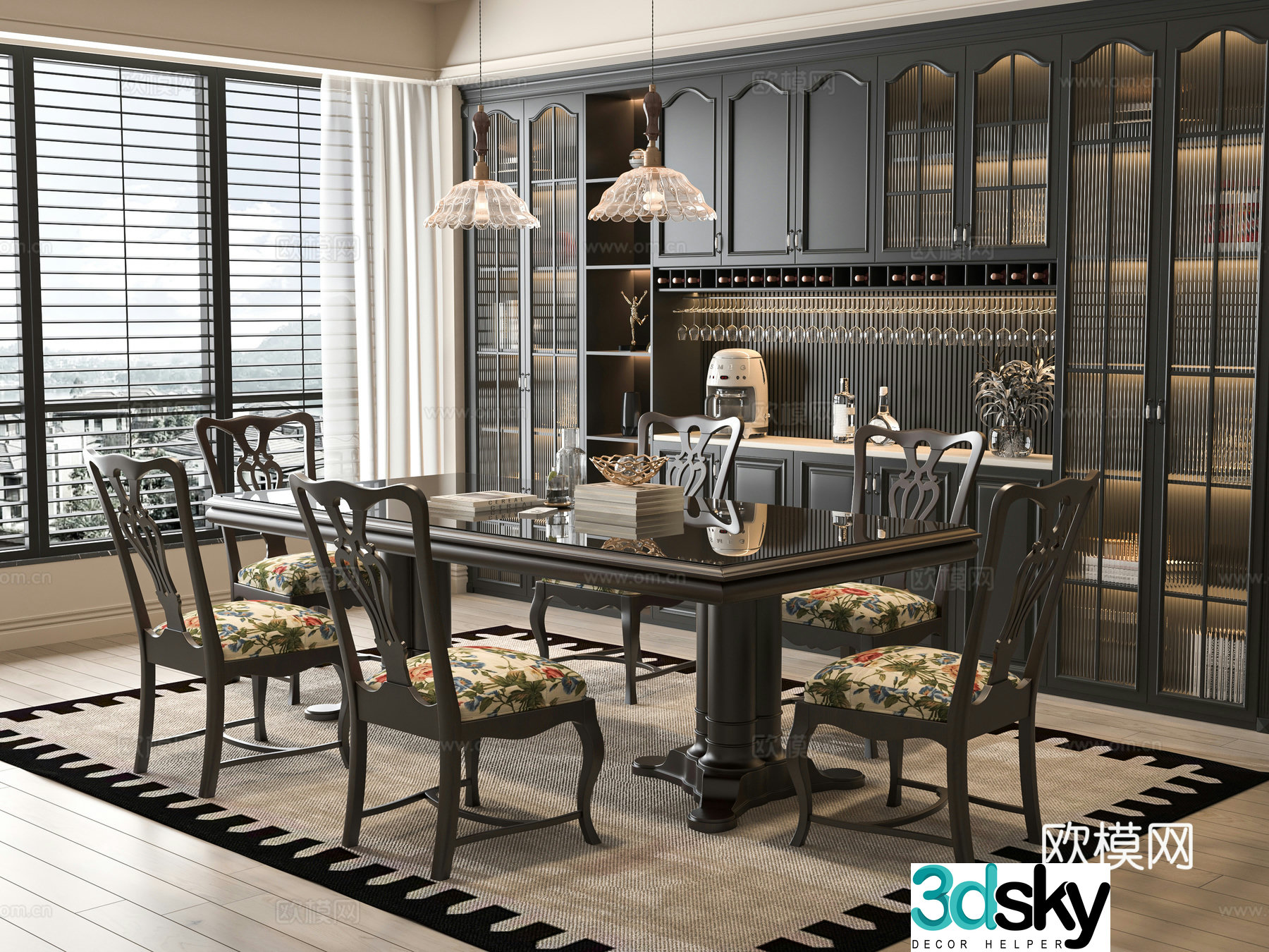 French restaurant 3d model