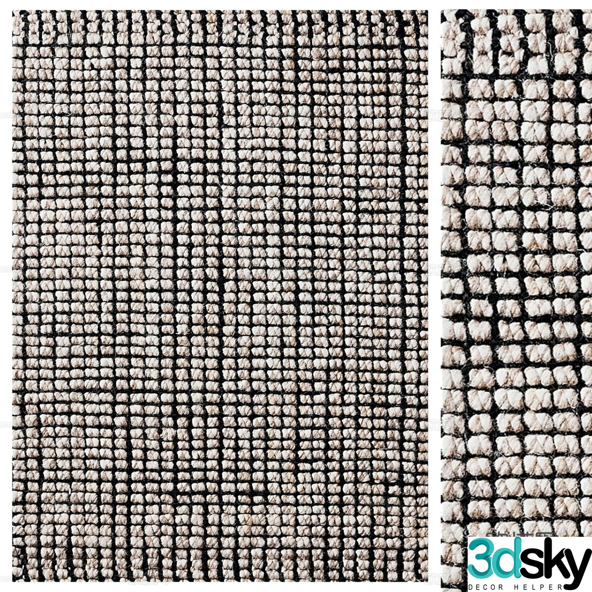 Creamy carpet Pattern carpet Pattern carpet Blanket Decorative carpet Living room carpet 3d model