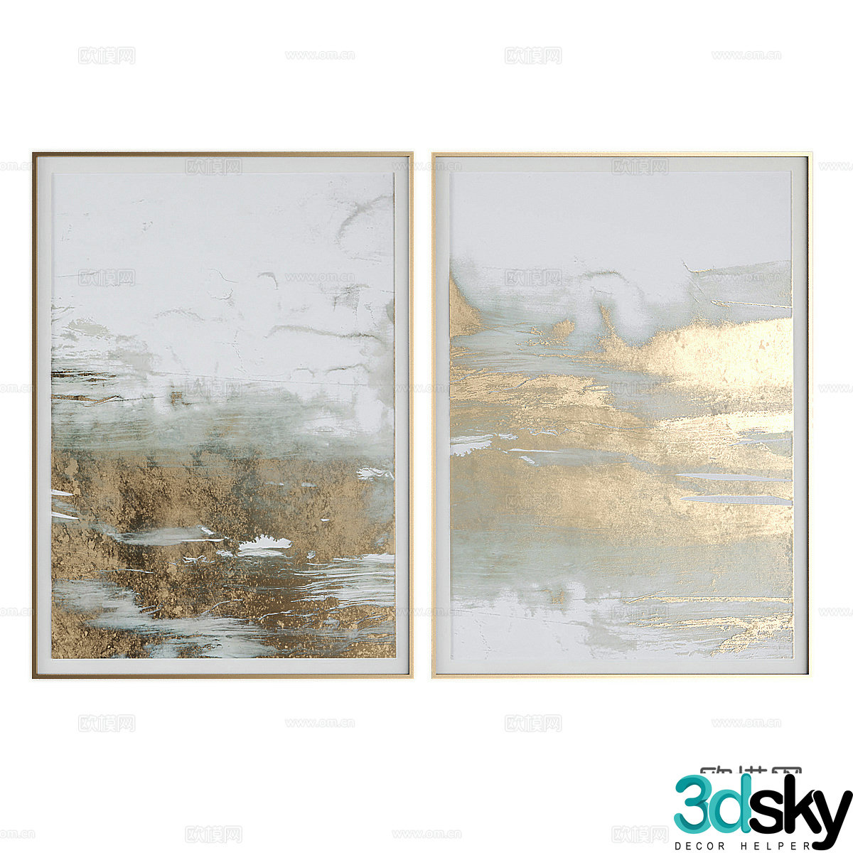 Abstract painting Decorative paintings Living room hanging paintings Restaurant hanging paintings Tea room hanging paintings Study hanging paintings Entrance 3D model