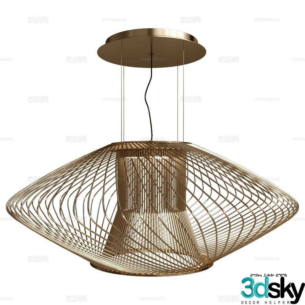 Metal Lux Italian Chandelier Light Luxury Chandelier Metal Chandelier Lantern Chandelier 3D Model