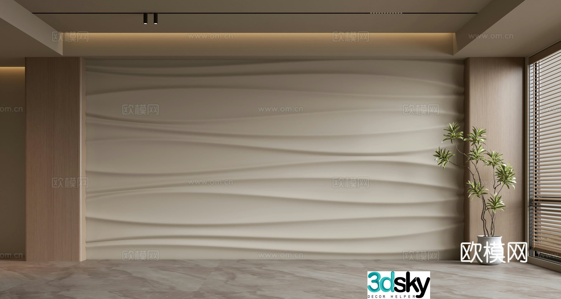 Song style front desk background wall Simple background wall Front reception area background wall Company front desk background wall 3D model