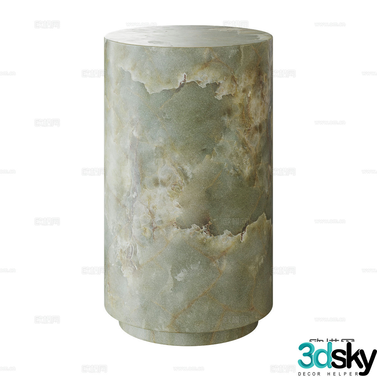 New Chinese Lilibet Accent Marble side table 3D model