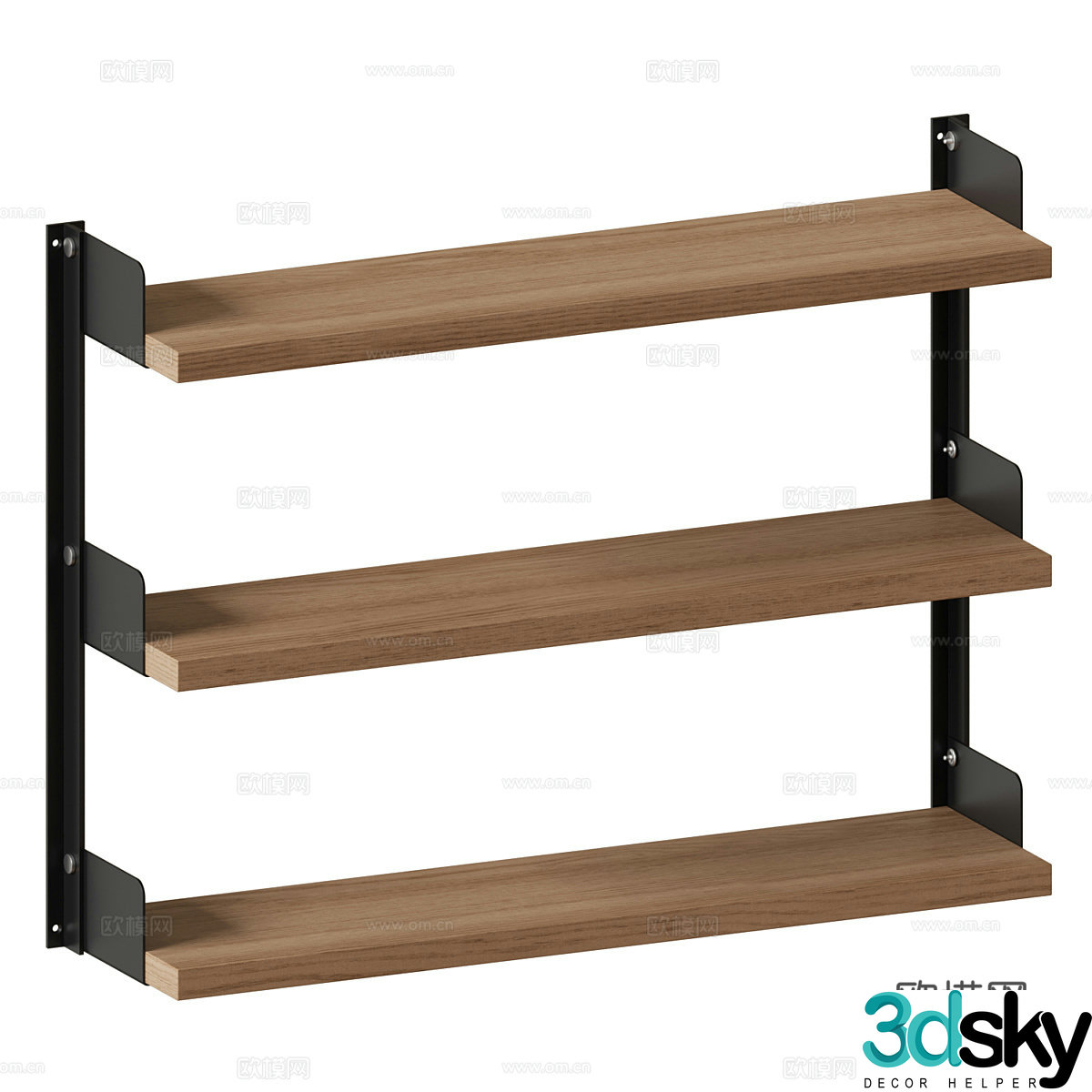 Modern wall cabinet board rack 3d model