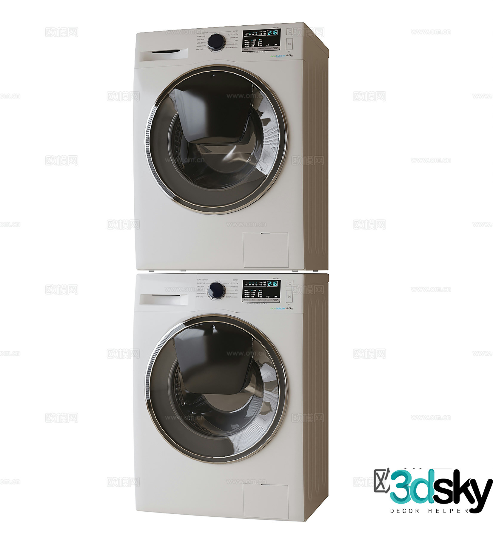 Washing machine dryer 3d model