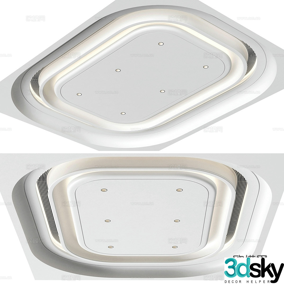 Modern ceiling gypsum ceiling ceiling living room chandeliers dining room chandeliers bedroom chandeliers 3D model