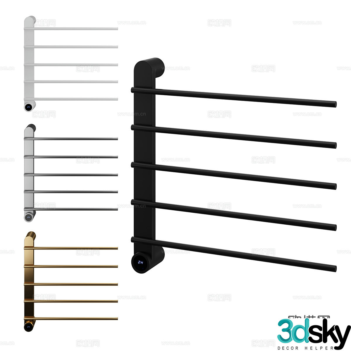 Towel rack electric towel rack simple towel rack minimalist towel rack 3D model