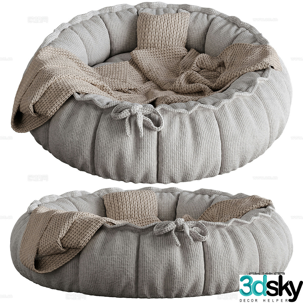 Modern pet bed 3d model