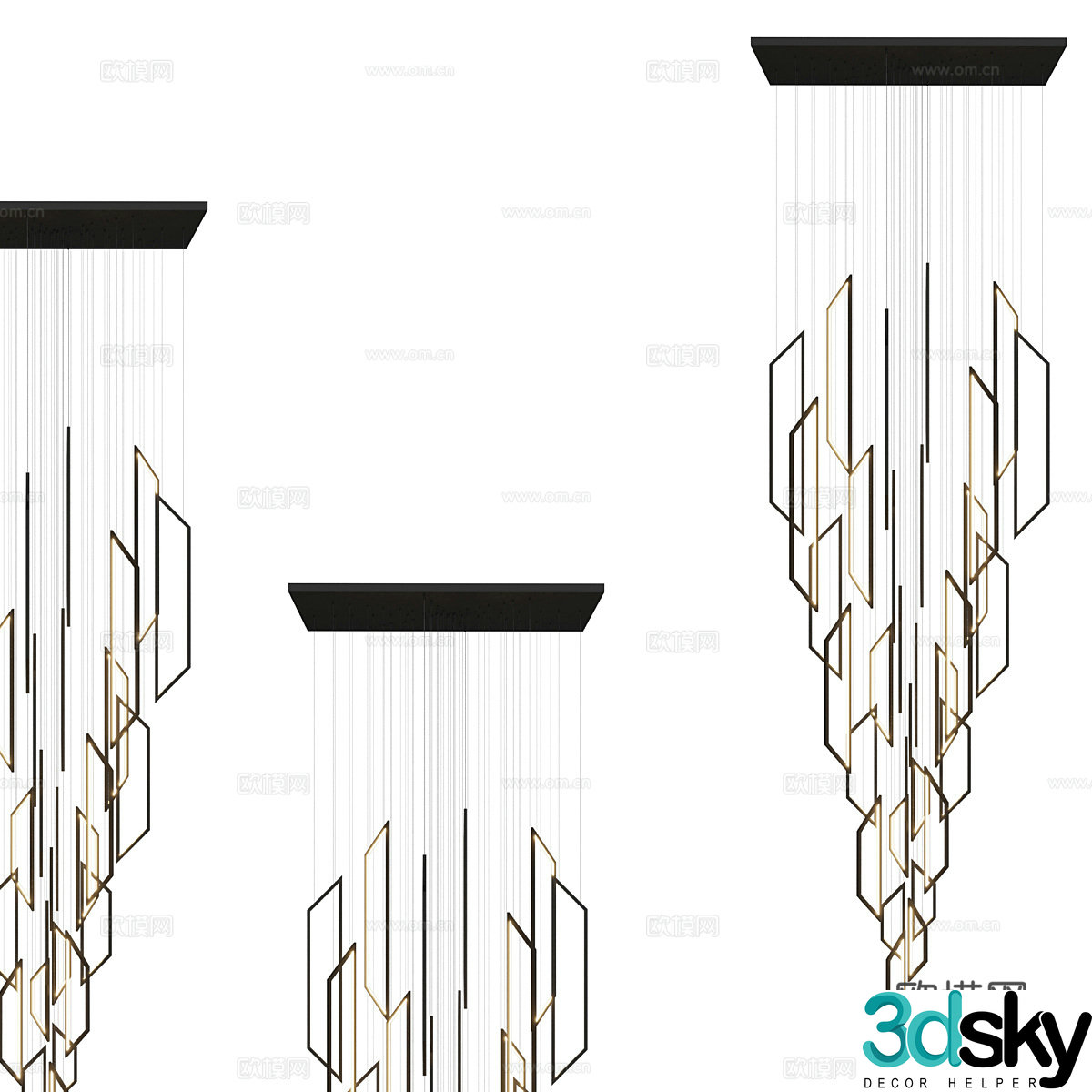 Modern simple chandelier chandelier simple chandelier living room chandelier dining chandelier 3d model