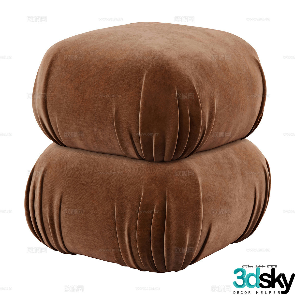 Modern sofa stool fabric sofa stool dressing stool shoe changing stool footstool low stool 3D model