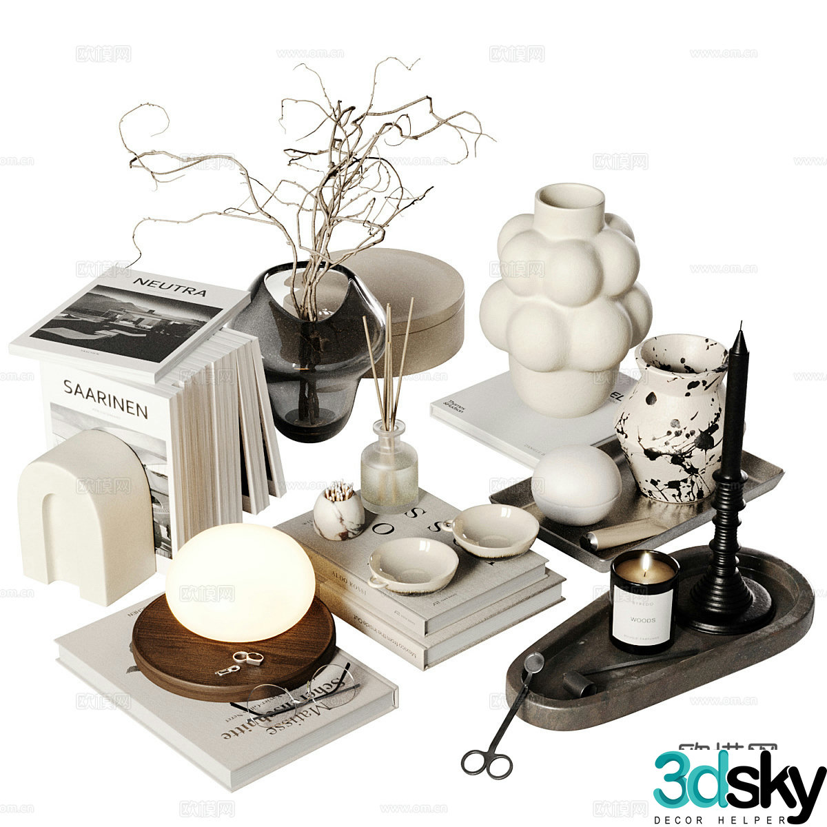 Ornament combination Decorative ornament Decorative ornament Dinner table ornament Side cabinet ornament Electric 3D model