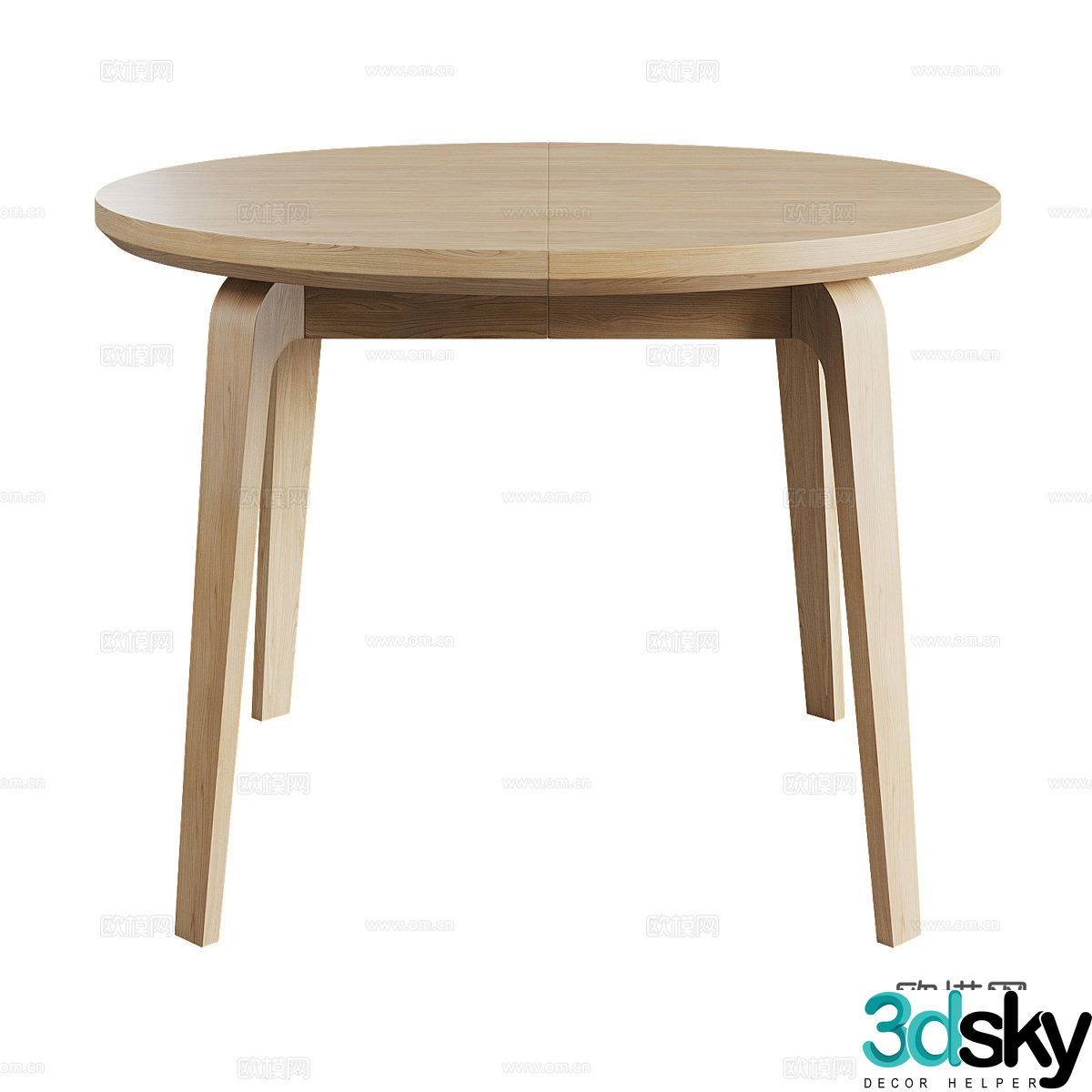 New Chinese-style solid wood dining table coffee table 3d model